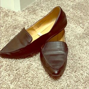 Black pointy loafers